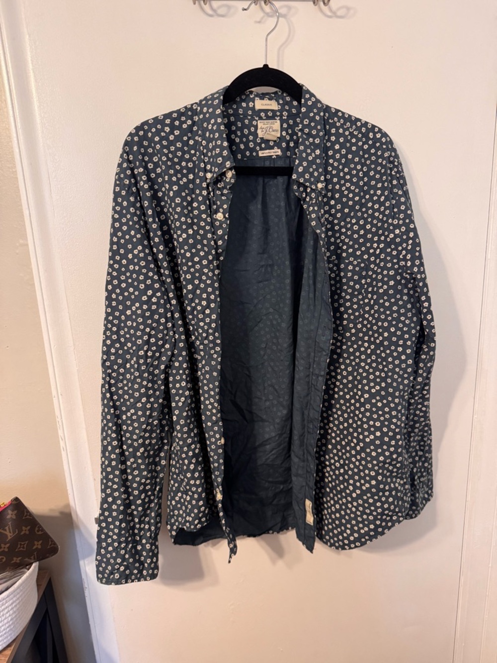 J. Crew Men’s Navy Floral Print Lightweight Jacket